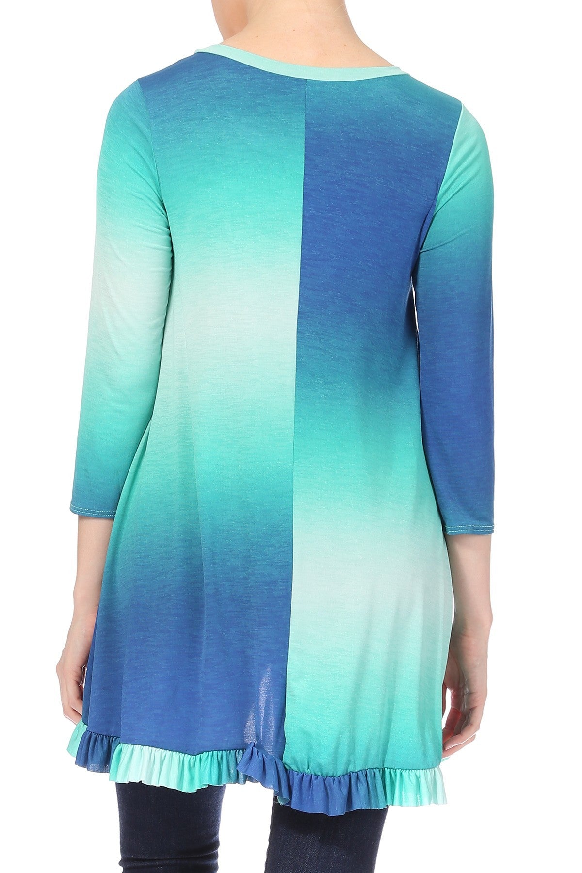 Miss M Ombre high low tunic top #827-I-X