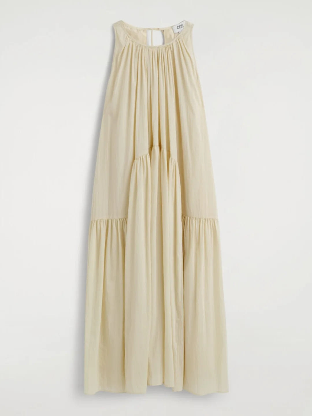 Heyson ivory tiered maxi dress product front view