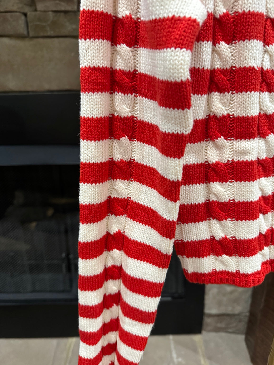 HEYSON cardigan sleeve cable knit detail