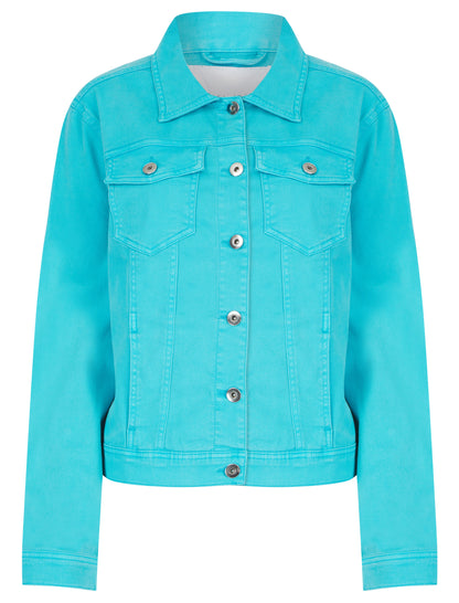 Colored Stretch Denim Jacket