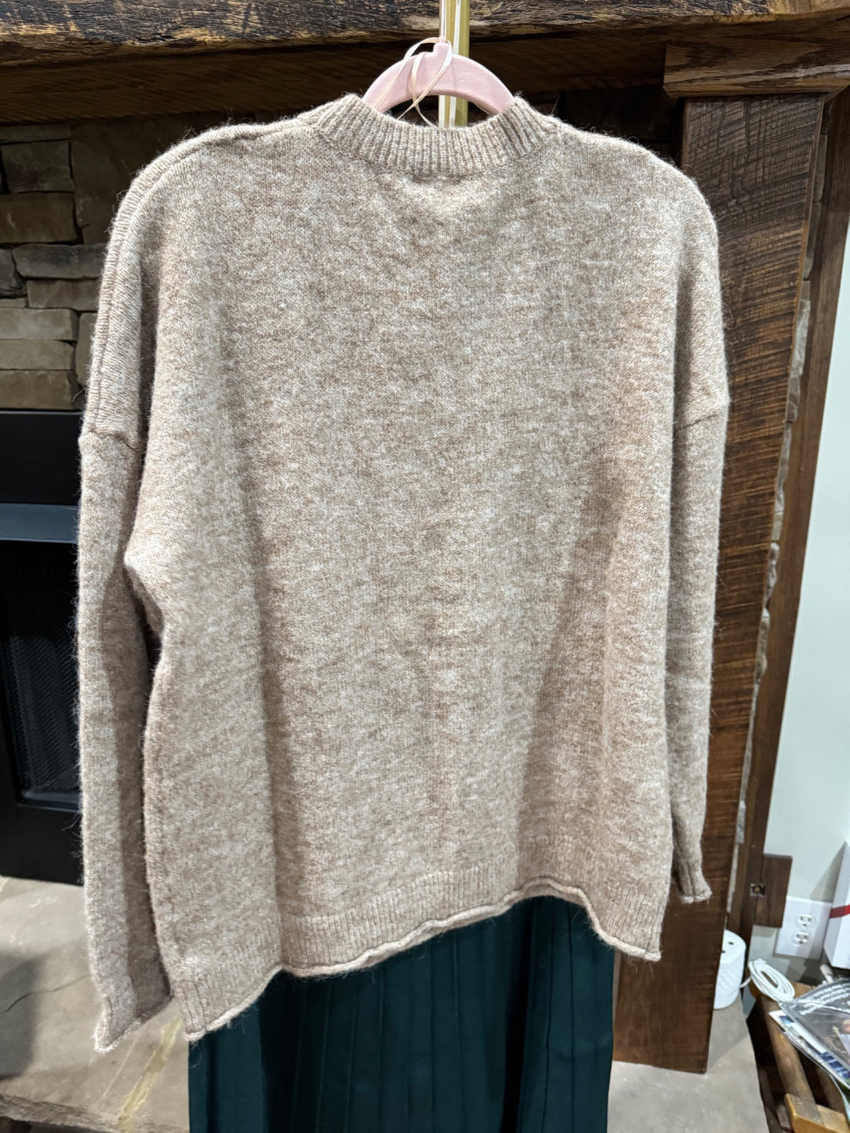 Mallard Drake heathered mocha sweater back