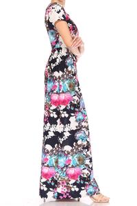 Miss M floral maxi dress with pockets, soft fabric, and a flowing design perfect for casual wear and summer outings.