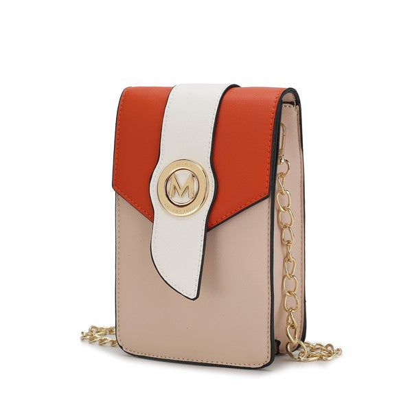 Black MKF Dixie phone crossbody bag by MKF Collection with adjustable strap and compact design for everyday use.