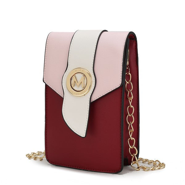Black MKF Dixie phone crossbody bag by MKF Collection with adjustable strap and compact design for everyday use.