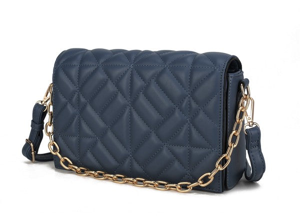 Taupe MKF Ursula Crossbody Bag by Mia K, featuring a sleek design with a spacious interior and adjustable strap.