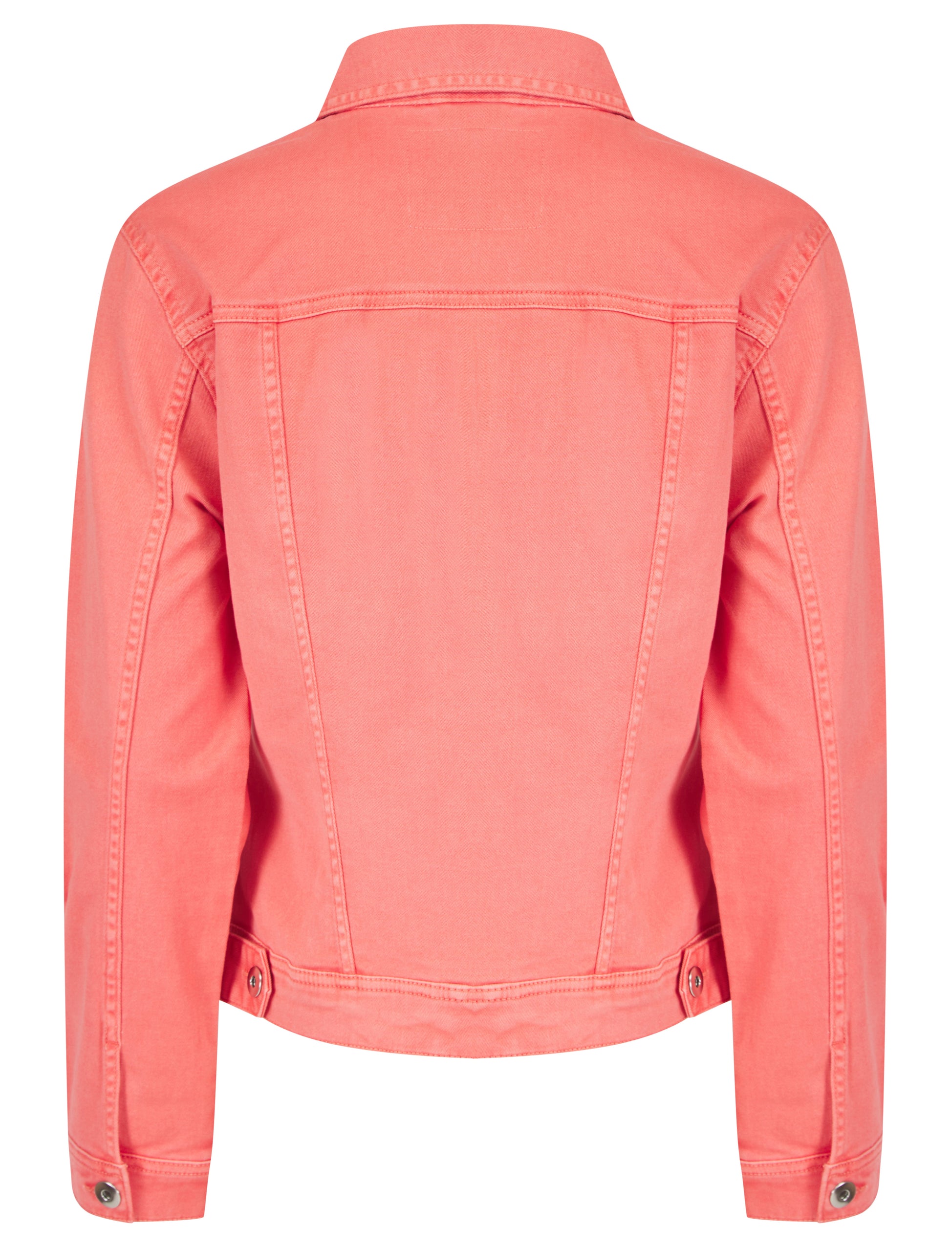 Small green apple-colored ModestAndDevoted stretch denim jacket with long sleeves and classic collar.