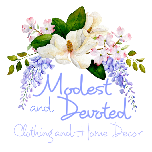 ModestAndDevoted gift card titled "Just Because You’re Special" with a colorful, heartfelt design and elegant text.