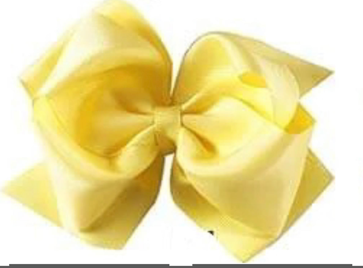 Large 6-inch ModestAndDevoted double boutique jumbo hairbow with layered fabric design, perfect for stylish hair accessories.