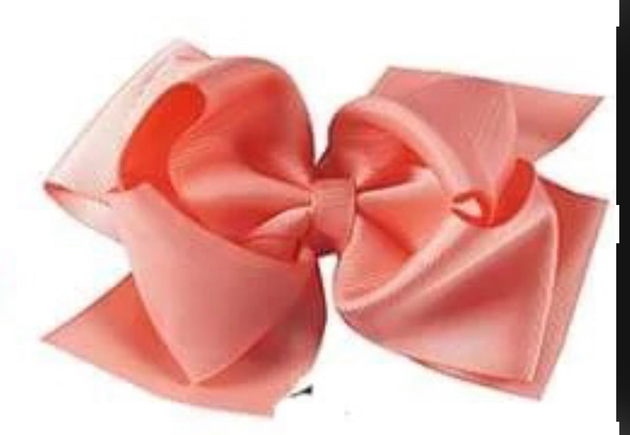Large 6-inch boutique double hairbow by ModestAndDevoted with layered fabric in soft pastel colors, perfect for hair accessories.