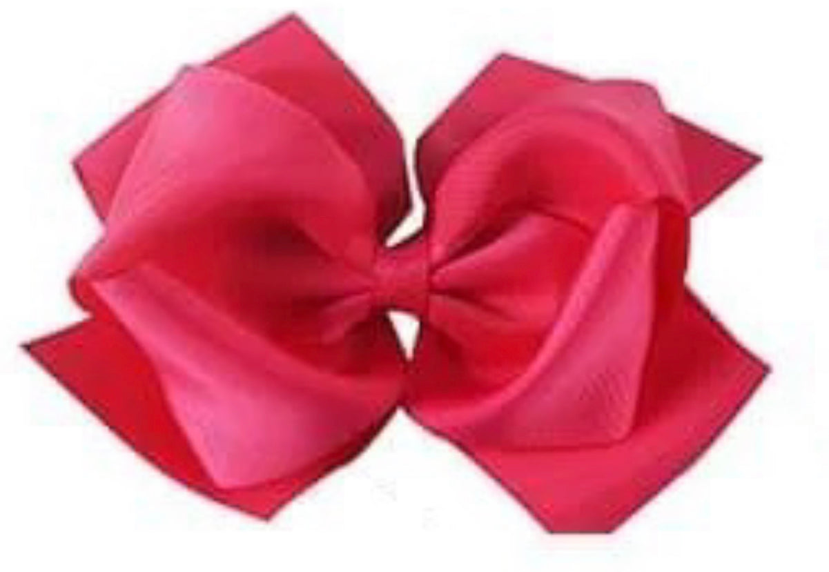 Large 6-inch boutique double hairbow from ModestAndDevoted featuring soft fabric and stylish design for girls' hair accessories.