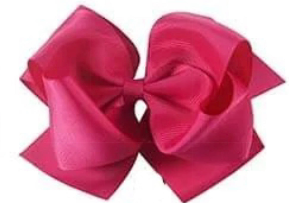 Jumbo 6-inch boutique double hairbow by ModestAndDevoted, featuring layered fabric bows in pastel colors for children's hairstyles.