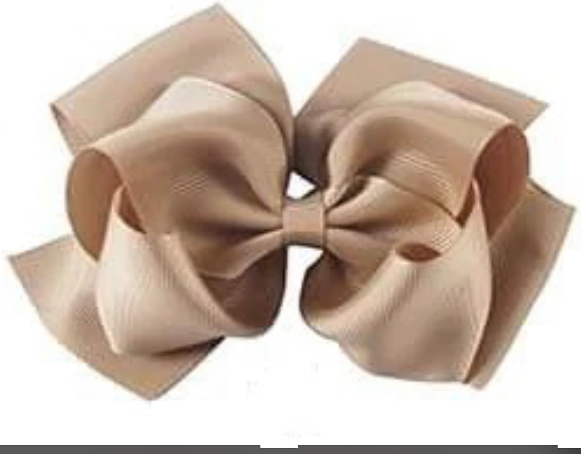 Large 6-inch boutique double hairbow by ModestAndDevoted, featuring two layered satin bows in soft pastel colors.