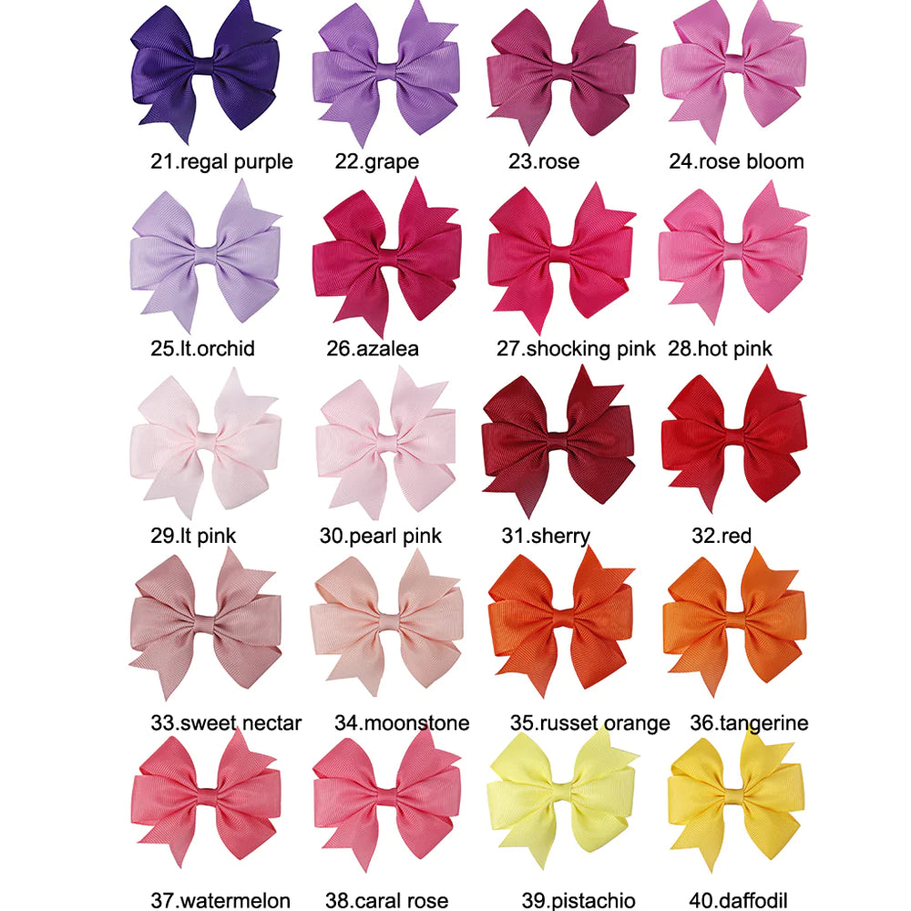 Cute 3-inch boutique pinwheel hairbow by ModestAndDevoted, featuring colorful fabric and a playful design for girls' hair accessories.