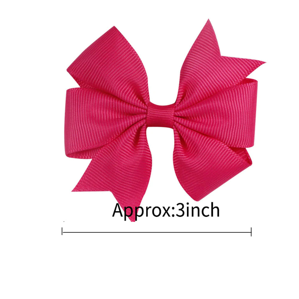 Colorful 3-inch boutique pinwheel hairbow by ModestAndDevoted, perfect for children's hair accessories.
