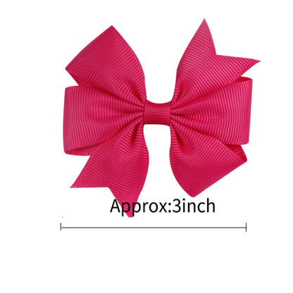 Colorful 3-inch boutique pinwheel hairbow by ModestAndDevoted, perfect for children's hair accessories.