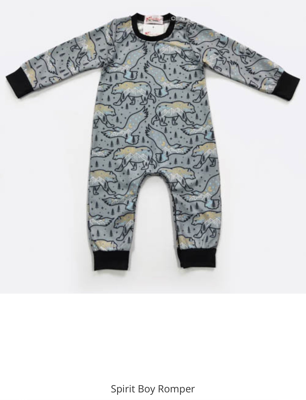 Infant boy romper by ModestAndDevoted featuring Noah's Ark theme in blue, suitable for 0-6 months old.