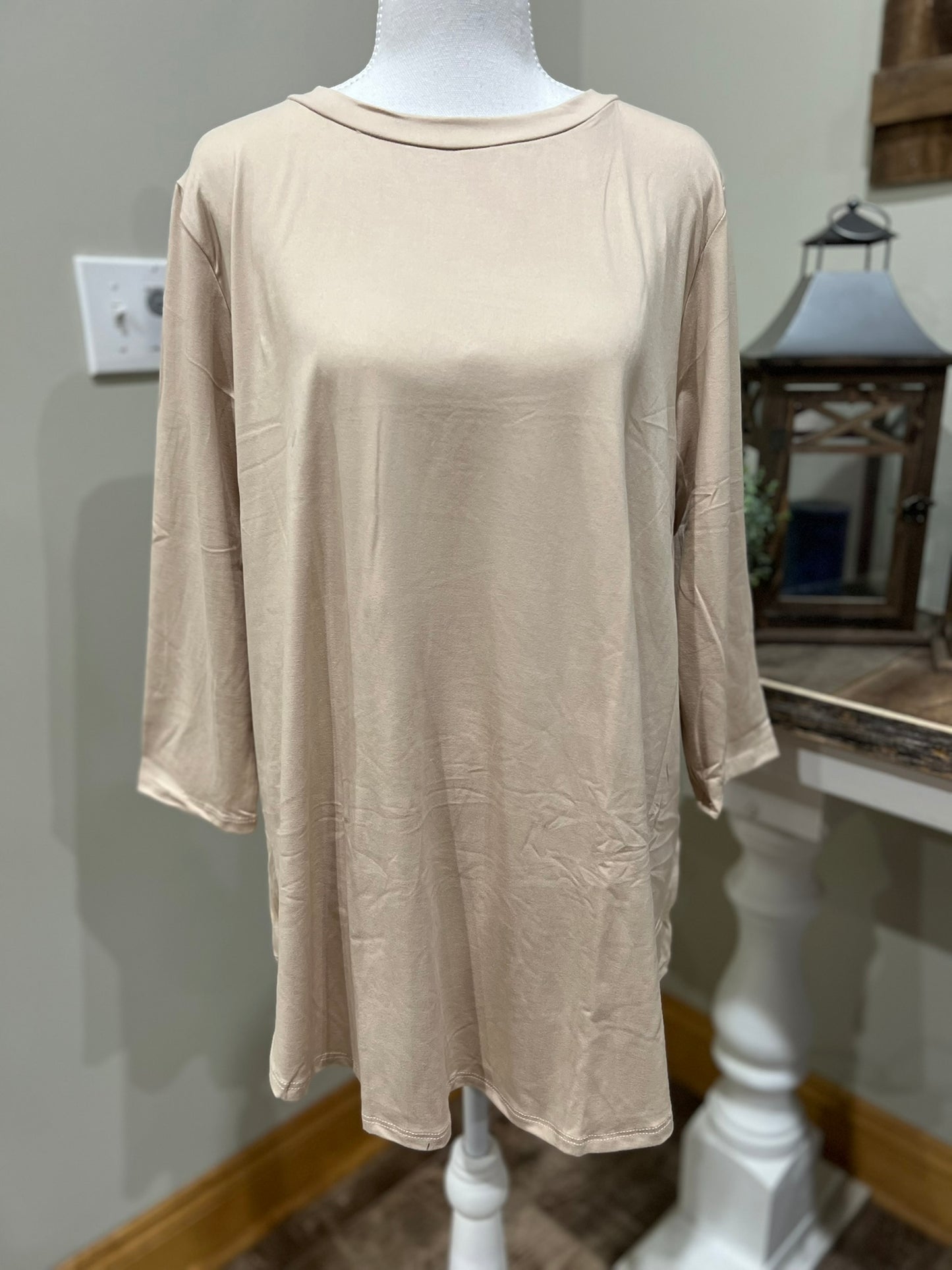 Black Butter Soft Solid Basic Layering Shirt by P & Rose, lightweight and comfortable simple top for versatile styling.