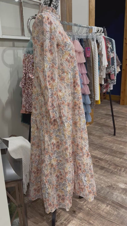 Long Sleeve Floral Maxi Dress from Lovelo