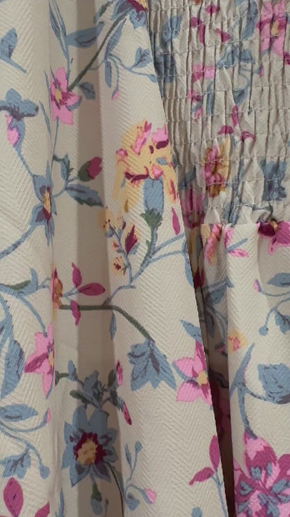 Floral Print Smocked Tiered Maxi Dress by J.NNA