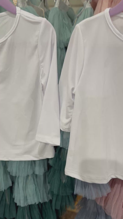 Girl's 3/4 Sleeve Lux Layering Tops by Celeste
