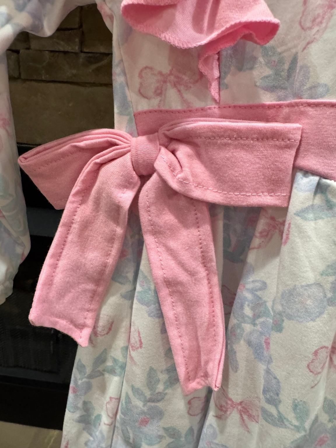 Sassy Soul toddler floral bow ruffle dress waist bow detail