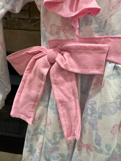 Sassy Soul toddler floral bow ruffle dress waist bow detail