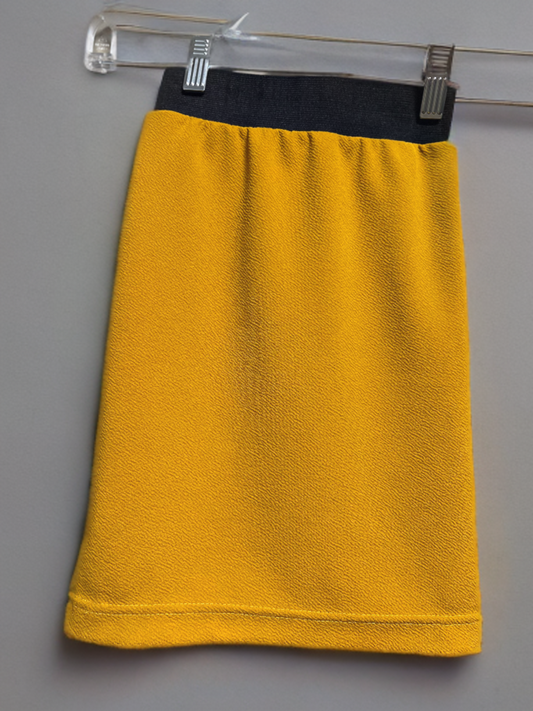 Girls long Mocha dressy straight skirt by Silver Spoons Designs, XSmall size, stylish and comfortable for special occasions.