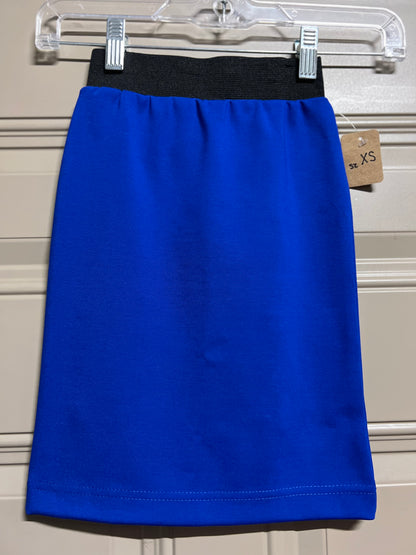 Girls long Mocha dressy straight skirt by Silver Spoons Designs, featuring a stylish and comfortable design for young girls.