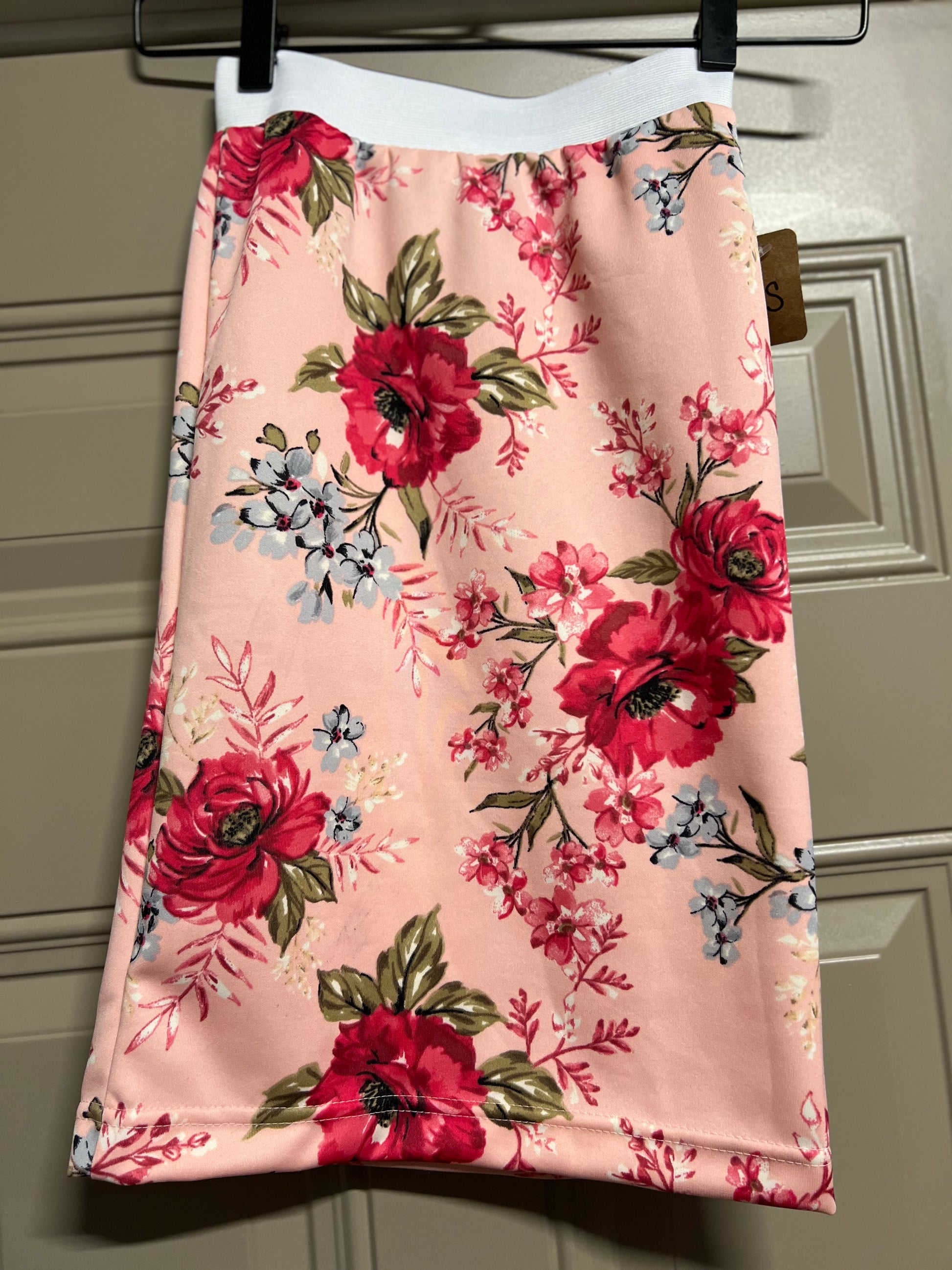 Girls long dressy straight skirt by Silver Spoons Designs in mocha, styled for girls, size XSmall, with a classic and elegant look.