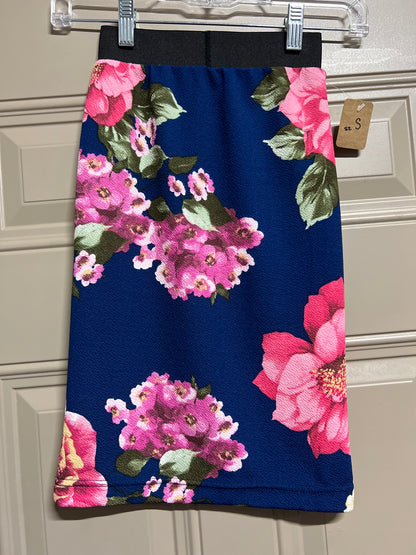 Girls long Mocha dressy straight skirt by Silver Spoons Designs, small size, stylish and comfortable for special occasions.