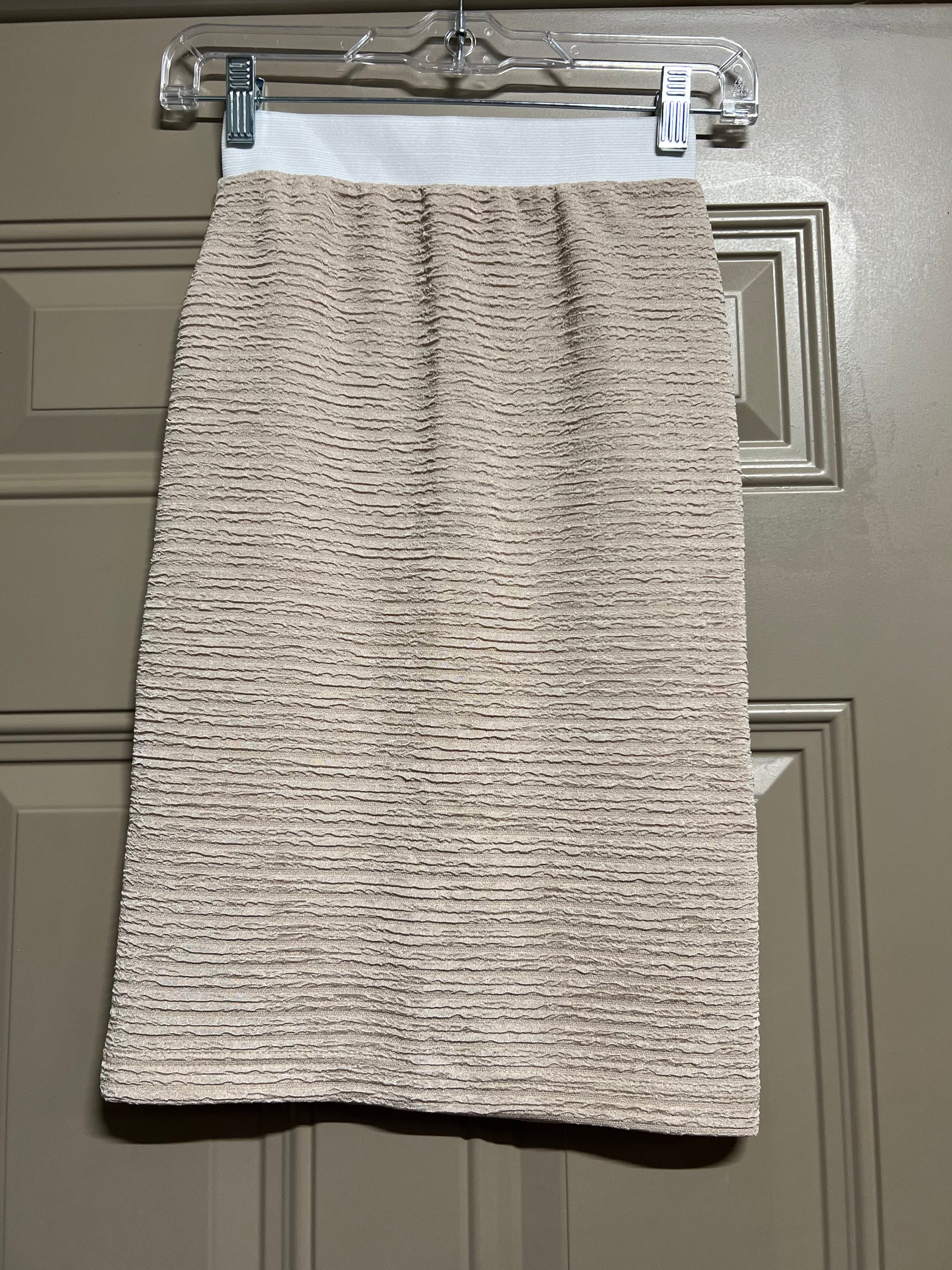 Girls long dressy straight skirt by Silver Spoons Designs in mocha, XSmall size, featuring a stylish, elegant design.