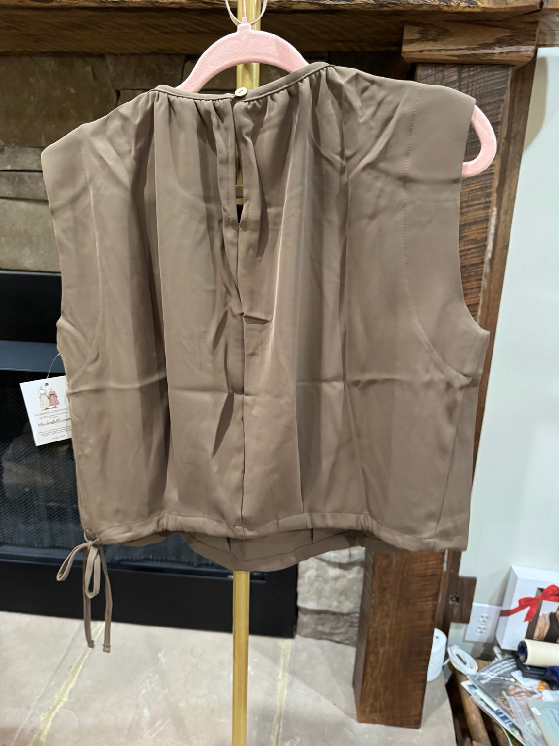 Zenana mocha top back view
